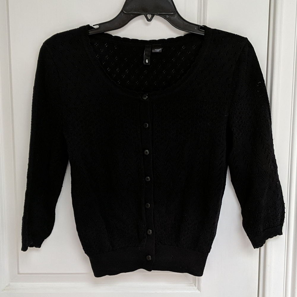 Pointelle cardigan